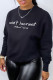 Black Fashion Casual Print Patchwork Letter O Neck Tops
