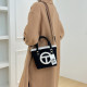 Black Fashion Street Patchwork Bags