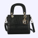 Black Fashion Street Solid Letter Bags