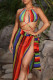 Colour Sexy Print Patchwork Frenulum Swimwears