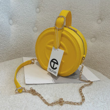 Yellow Fashion Street Solid Chains Bags