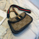 Black Fashion Street Letter Patchwork Bags