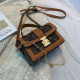 Dark Brown Fashion Street Print Patchwork Bags