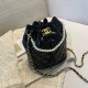 Black Fashion Street Solid Chains Bags