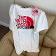 White Fashion Casual Print Letter O Neck T-Shirts