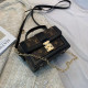 Black Fashion Street Print Patchwork Bags