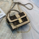 Khaki Fashion Street Print Patchwork Bags