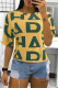 Yellow Fashion Casual Print Basic O Neck T-Shirts