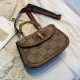Dark Brown Fashion Street Letter Patchwork Bags