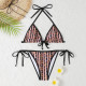 Orange Fashion Sexy Print Frenulum Swimwears