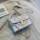 White Fashion Street Print Patchwork Bags