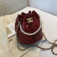 Red Fashion Street Solid Chains Bags