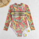 Multi-color Fashion Sexy Print Letter Swimwears