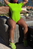 Blue Sexy Solid Patchwork O Neck Swimwear