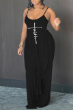 Light Gray Sexy Casual Print Backless Asymmetrical Spaghetti Strap Sleeveless Two Pieces