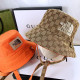 Khaki Fashion Street Letter Patchwork Hat
