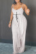 Apricot Sexy Casual Print Backless Asymmetrical Spaghetti Strap Sleeveless Two Pieces