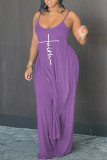 Light Gray Sexy Casual Print Backless Asymmetrical Spaghetti Strap Sleeveless Two Pieces