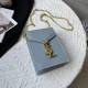 Blue Fashion Street Solid Chains Letter Bags