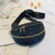 Black Fashion Street Print Patchwork Bags