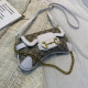 White Fashion Street Print Patchwork Bags