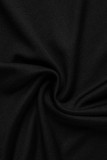 Black Sexy Fashion Ripped Sleeveless Vest Dress