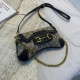 Black Fashion Street Print Patchwork Bags
