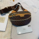 Dark Brown Fashion Street Print Patchwork Bags