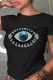 Black Fashion Casual Patchwork Sequins O Neck T-Shirts
