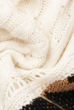 Brown Sexy Leopard Webbing Patchwork Turtleneck Tops