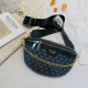 Black Fashion Street Print Patchwork Bags