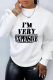White Fashion Street Print Patchwork Letter Tops