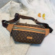 Dark Brown Fashion Street Letter Patchwork Bags