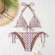 Leopard Print Fashion Sexy Print Frenulum Swimwears