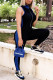 Black Casual Sportswear Solid Patchwork Zipper Collar Skinny Jumpsuits