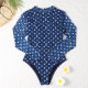 Blue Fashion Sexy Letter Backless Swimwears