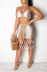 Khaki Fashion Sexy Beach Skirt Two-piece Set