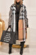 Yellow Fashion Casual Print Cardigan With Belt Turndown Collar Outerwear