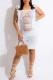 White Sexy Solid Tassel Ripped Hollowed Out Make Old Patchwork Swimwears Cover Up