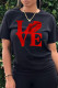 Black Fashion Casual Print Patchwork O Neck T-Shirts