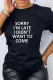 Black Fashion Casual Print Patchwork Letter O Neck T-Shirts