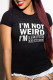 Black Fashion Daily Print Patchwork Letter O Neck T-Shirts