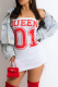 White Sportswear Print Patchwork Strapless Pencil Skirt Dresses