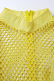 White Sexy Solid Patchwork Half A Turtleneck Cake Skirt Dresses