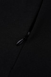 Dark Gray Celebrities zipper Solid Fluorescent Plus Size
