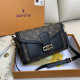 Black Fashion Street Print Patchwork Bags