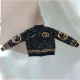 Black Fashion Street Letter Sequins Outerwear