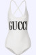 White Fashion Sexy Letter Backless Swimwears