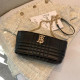 Black Fashion Street Letter Chains Bags