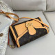 Khaki Fashion Street Print Patchwork Bags